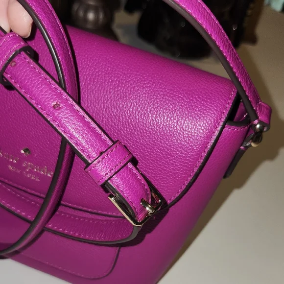 Kate Spade Purple Crossbody Bag with Textured Leather - Picture 4 of 8